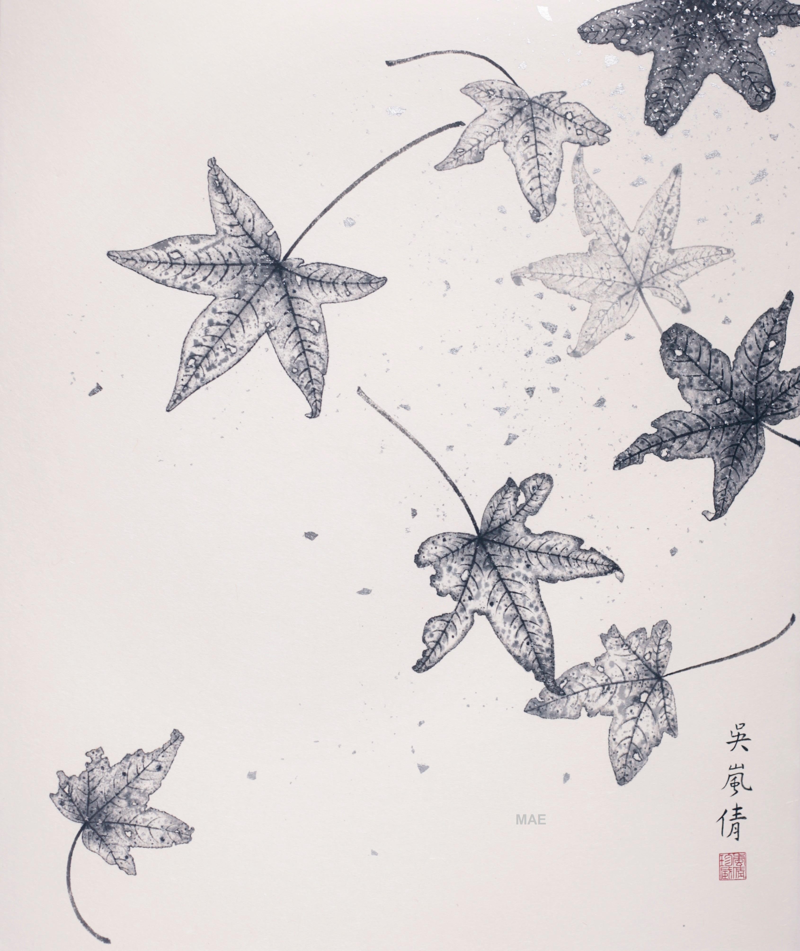 Wu Lan-Chiann Landscape Painting - Contemporary Chinese Ink - Floating Leaves I, 2019 