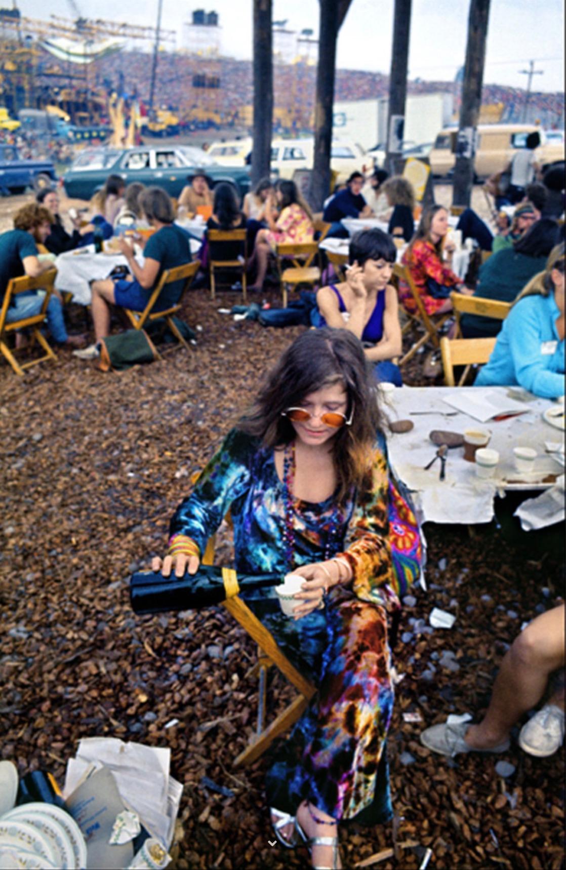Elliott Landy Color Photograph - Janis Joplin, Woodstock