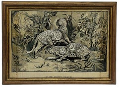 Antique A Silk Work Embroidery Picture