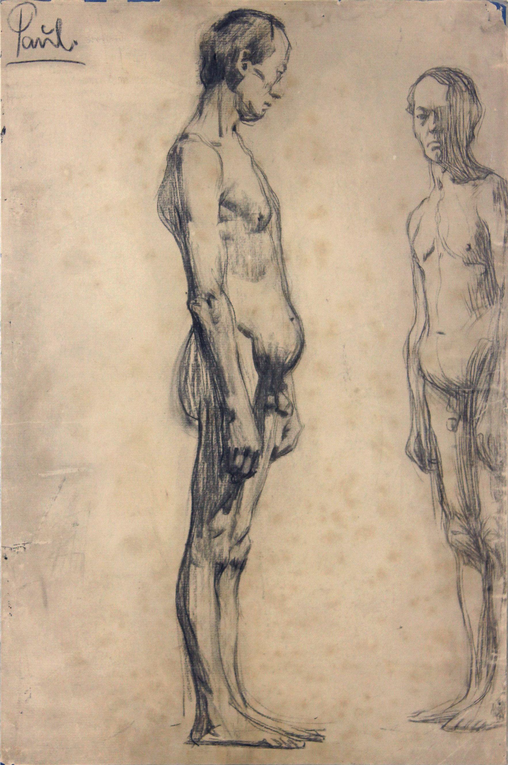 Bruno Paul Figurative Art - Self-portrait - Homo nudus -