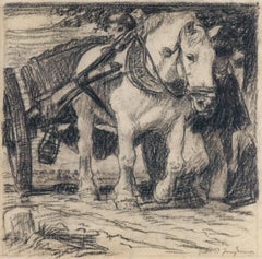 Draft Horse with Cart / - The Burden of Life -
