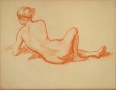Desnudo femenino de espaldas, hacia 1900 / - El contorno del Art Nouveau -