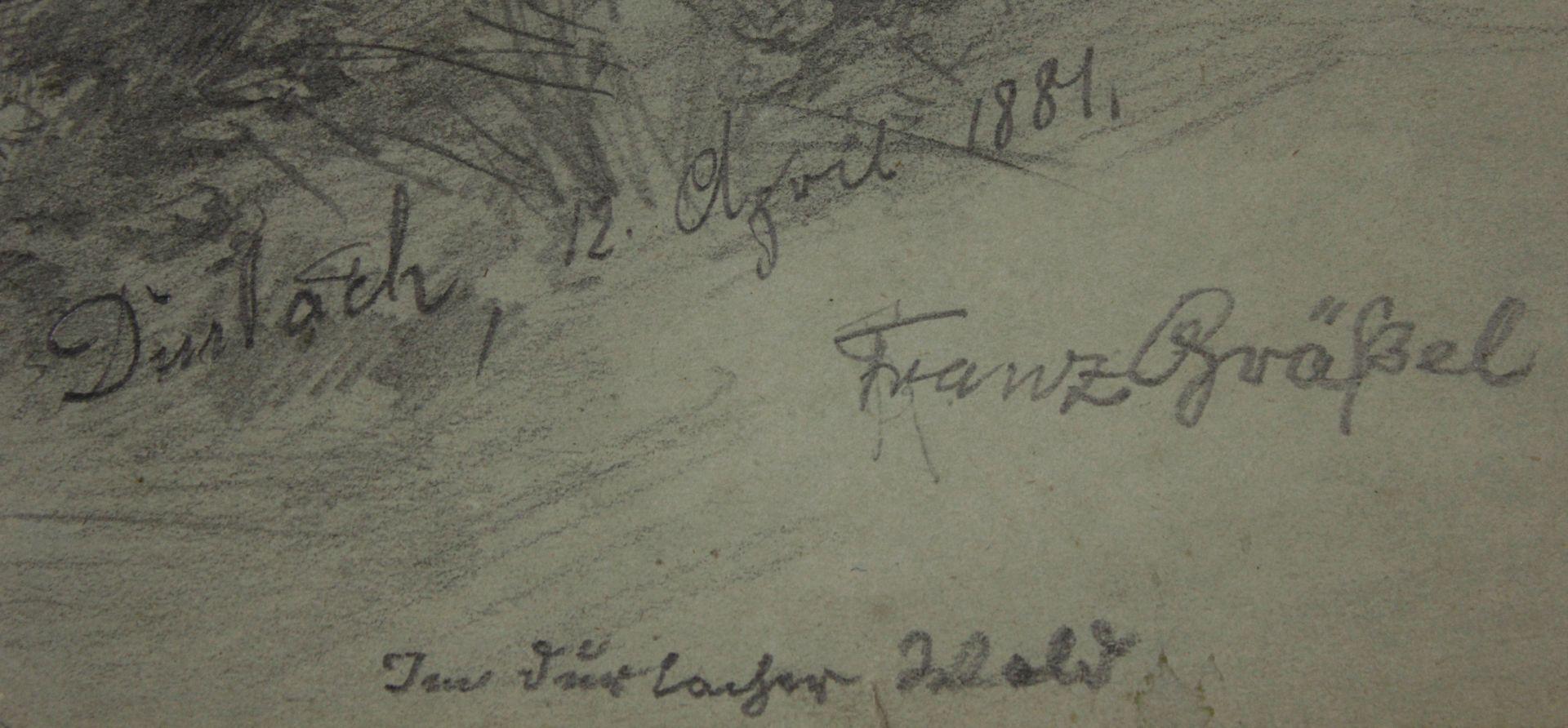 Im Wald von Durlach – Gelassenes Riffeln an einem geheimen Ort – (Naturalismus), Art, von Franz Xaver Gräßel 
