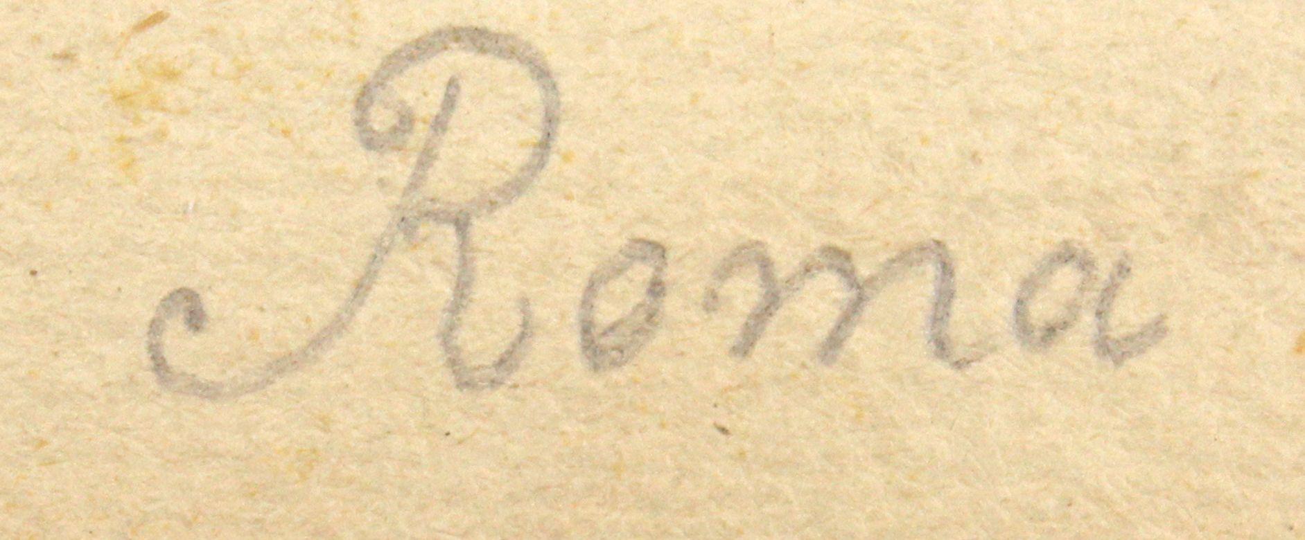 Ludwig Thiersch (1825 Múnich - 1909 Múnich). Roma. Acuarela montada sobre cartón, 42 x 28,5 cm, inscrita en el dorso como 
