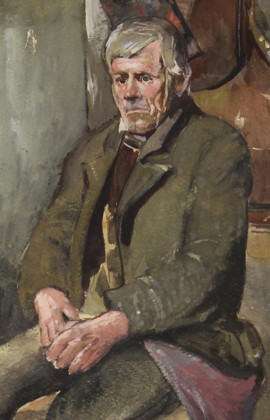 Homme assis dans l'atelier - Penser à l'art - Art de Otto von Faber du Faur