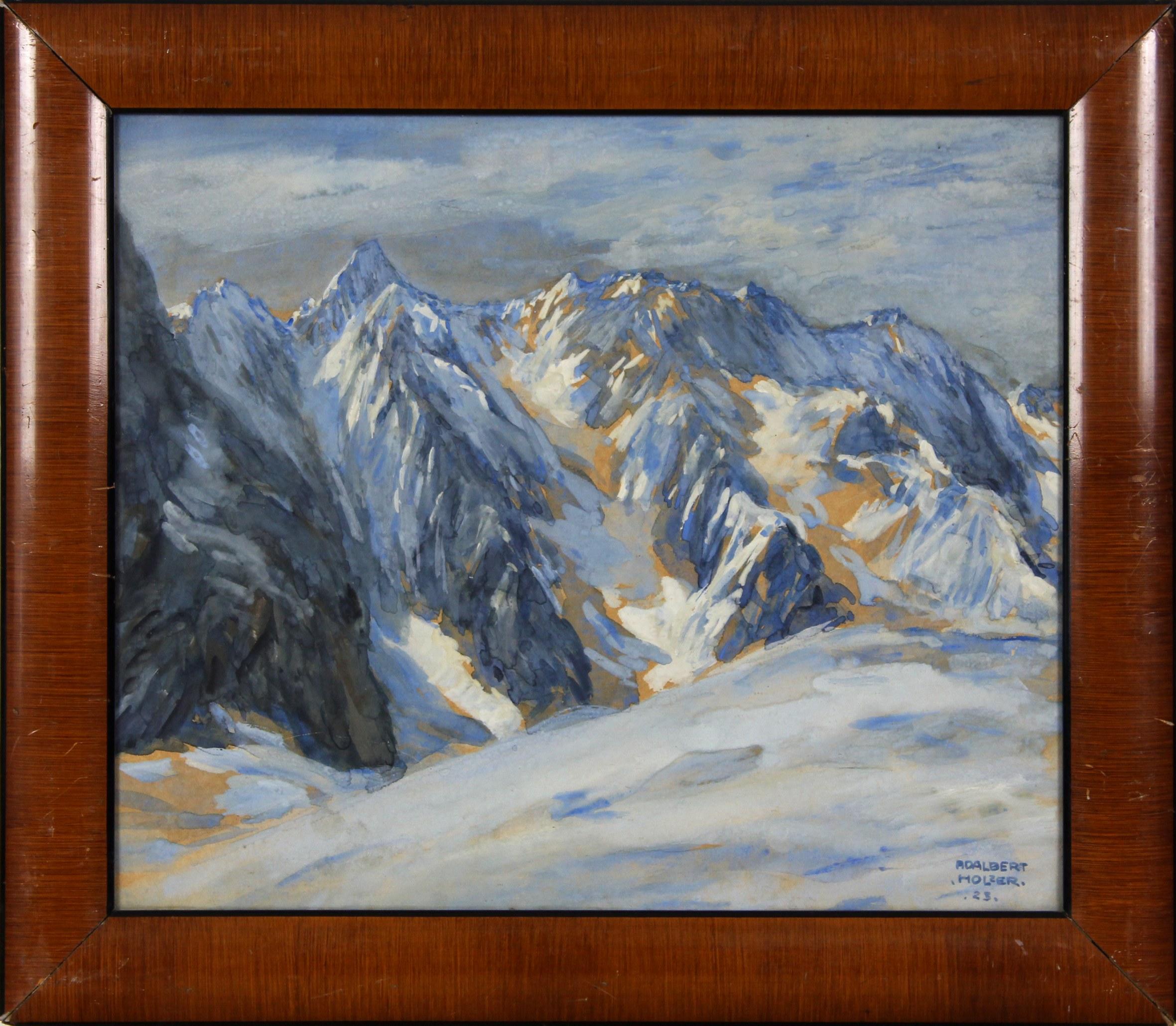 Wettersteinkamm - Le bleu des montagnes - - Art de Adalbert Holzer