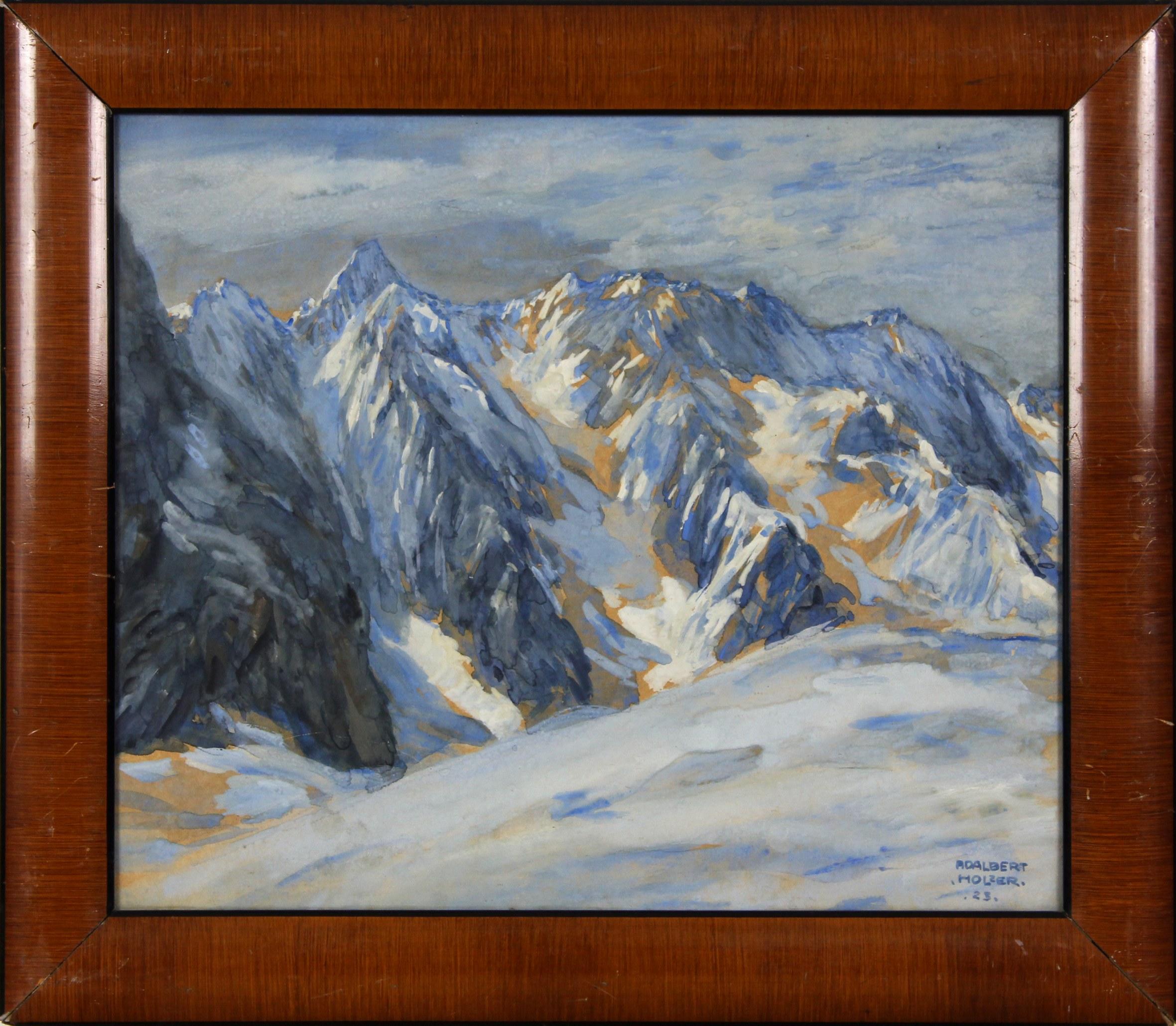 Wettersteinkamm - The blue of the mountains - - Art by Adalbert Holzer