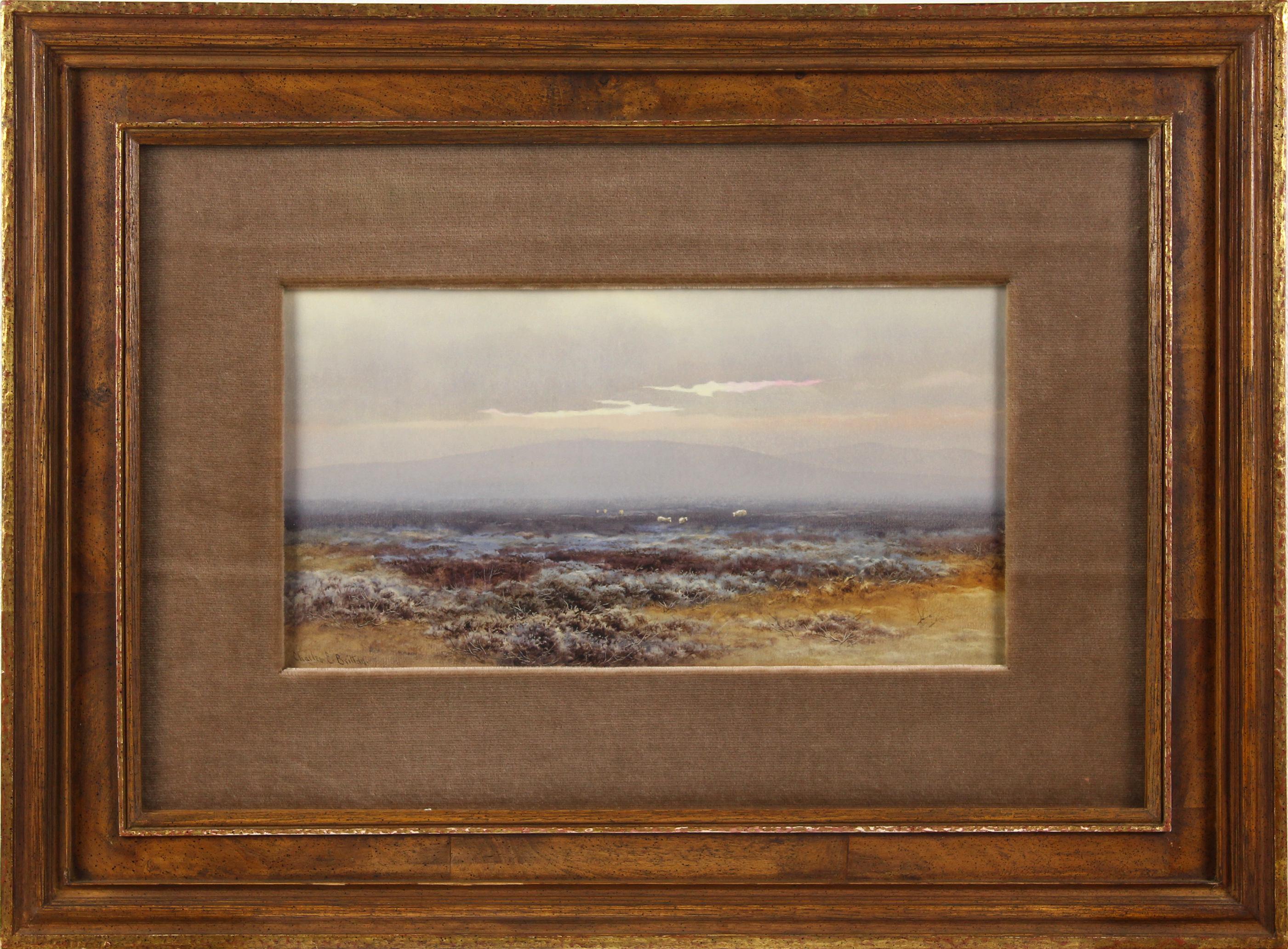 Hochmoorland-Landschaft im Nebel – Die Welt als transzendentes Phänomen – (Realismus), Art, von Charles Edward Brittan