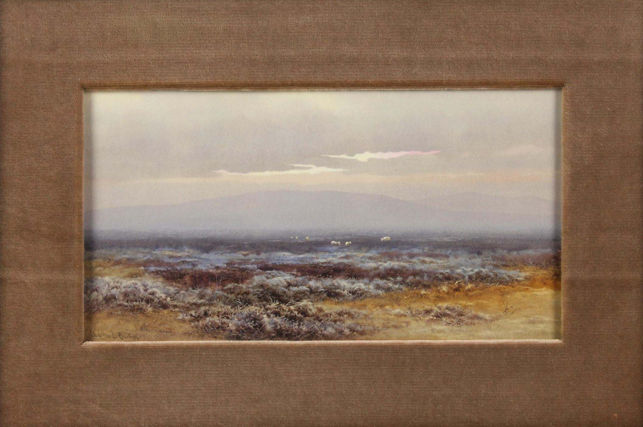 Hochmoorland-Landschaft im Nebel – Die Welt als transzendentes Phänomen – – Art von Charles Edward Brittan