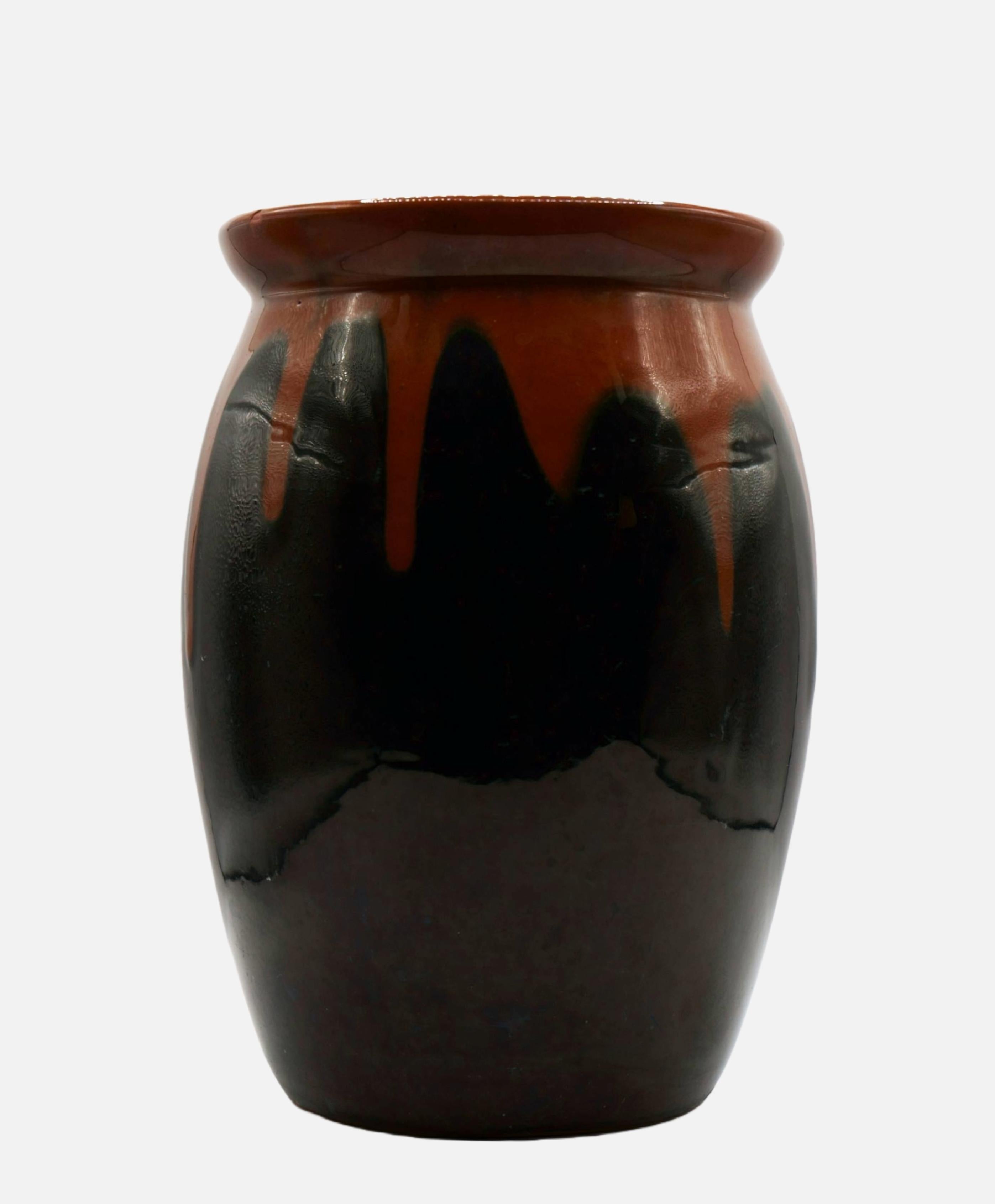 Kunsttöpferei Kandern, Bulbous vase with gradient glaze / - Inner abundance - For Sale 1