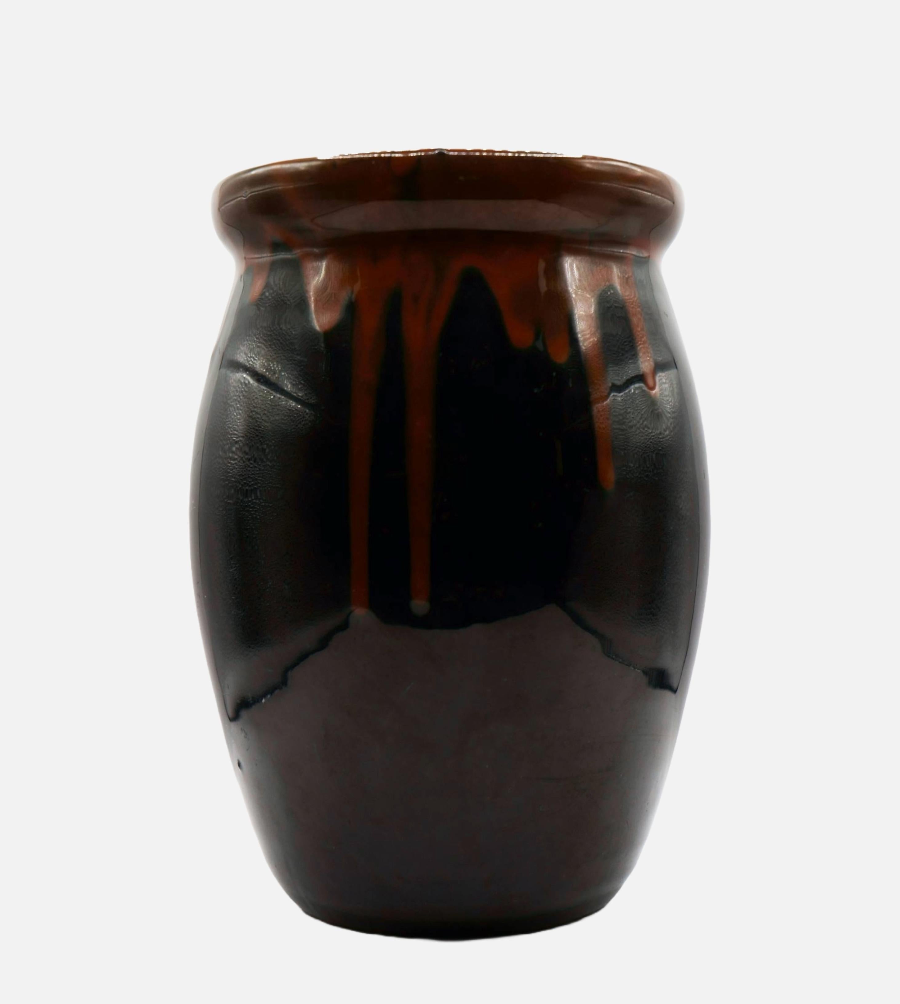 Kunsttöpferei Kandern, Bulbous vase with gradient glaze / - Inner abundance - For Sale 1