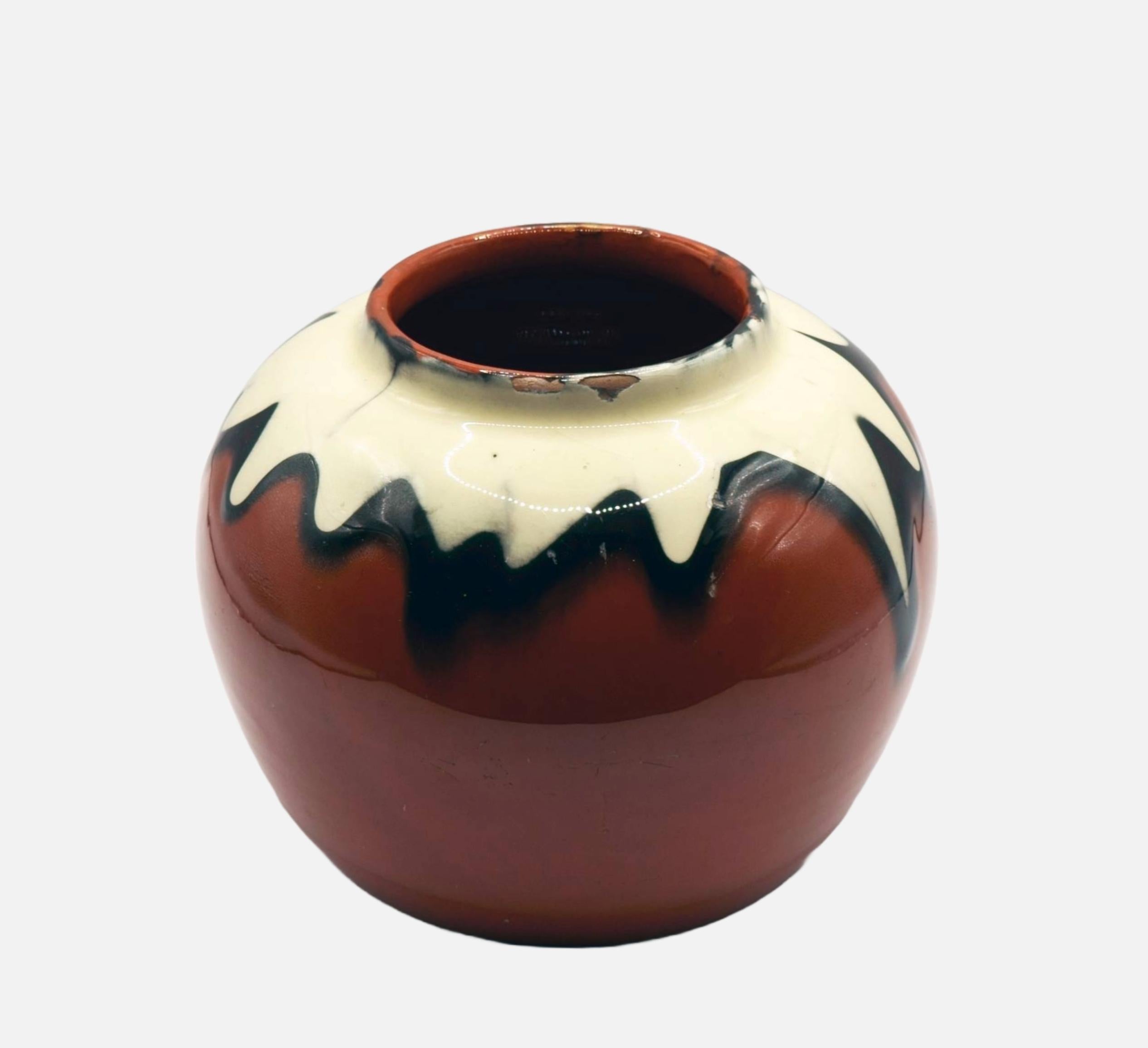 Kunsttöpferei Kandern, Jarrón arrojado con esmalte doble degradado / - Jarrón florido - Art Art Nouveau de Max Laeuger