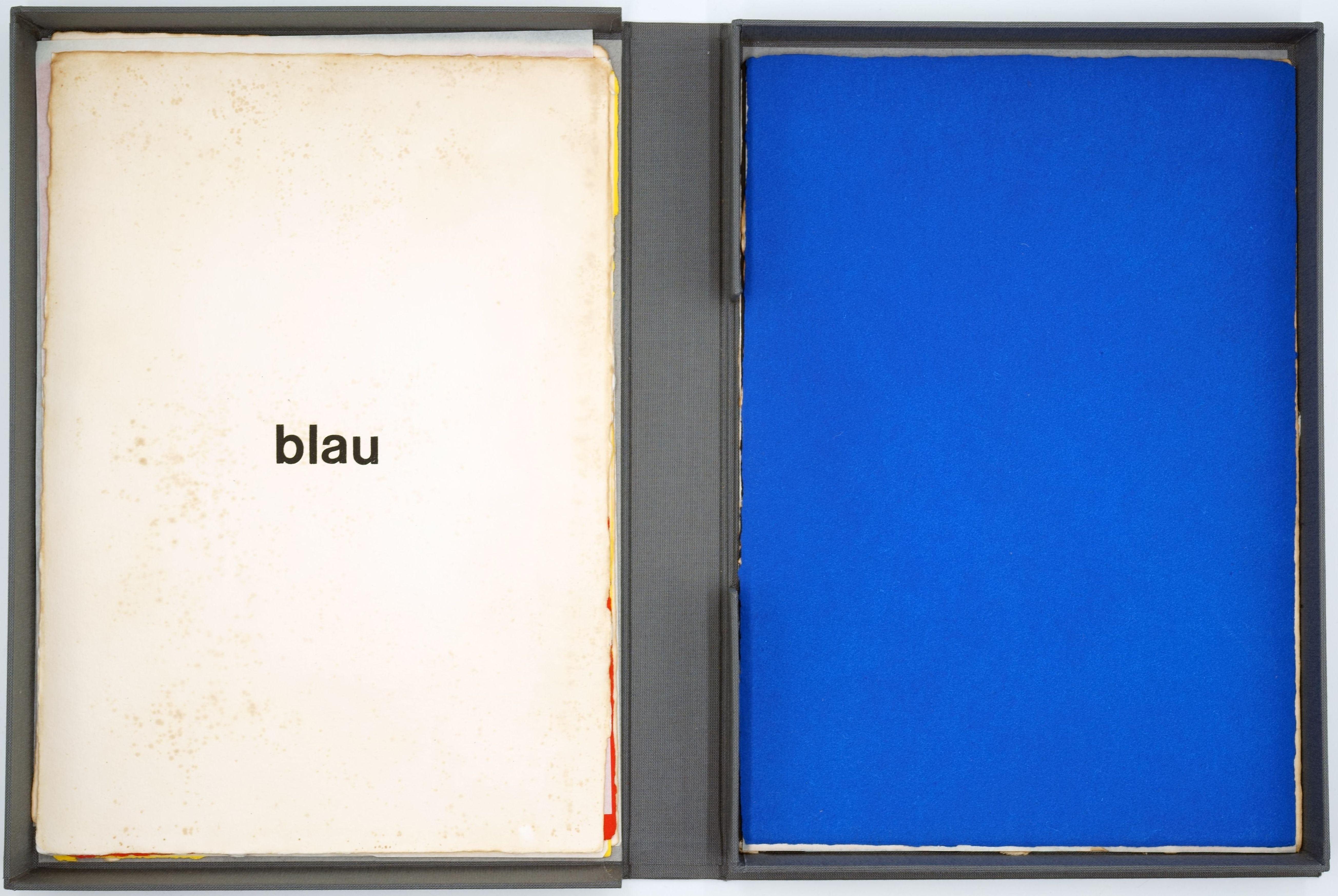 Heinz Gappmayr (1925 Innsbruck - 2010 ibid), Colors, 1993. Linen box with ten aquatint etchings on handmade paper and two text sheets. Published by Dorothea van der Koelen, Mainz. Copy no. 43/60. Sheet dimensions 30.2 cm (height) x 21.1 cm (width).
