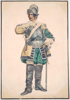 Der Schauspieler Karl Seydelmann, wahrscheinlich als Max Piccolomini / - Theatrical Realism -
