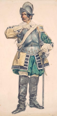 Der Schauspieler Karl Seydelmann, wahrscheinlich als Max Piccolomini / - Theatrical Realism -