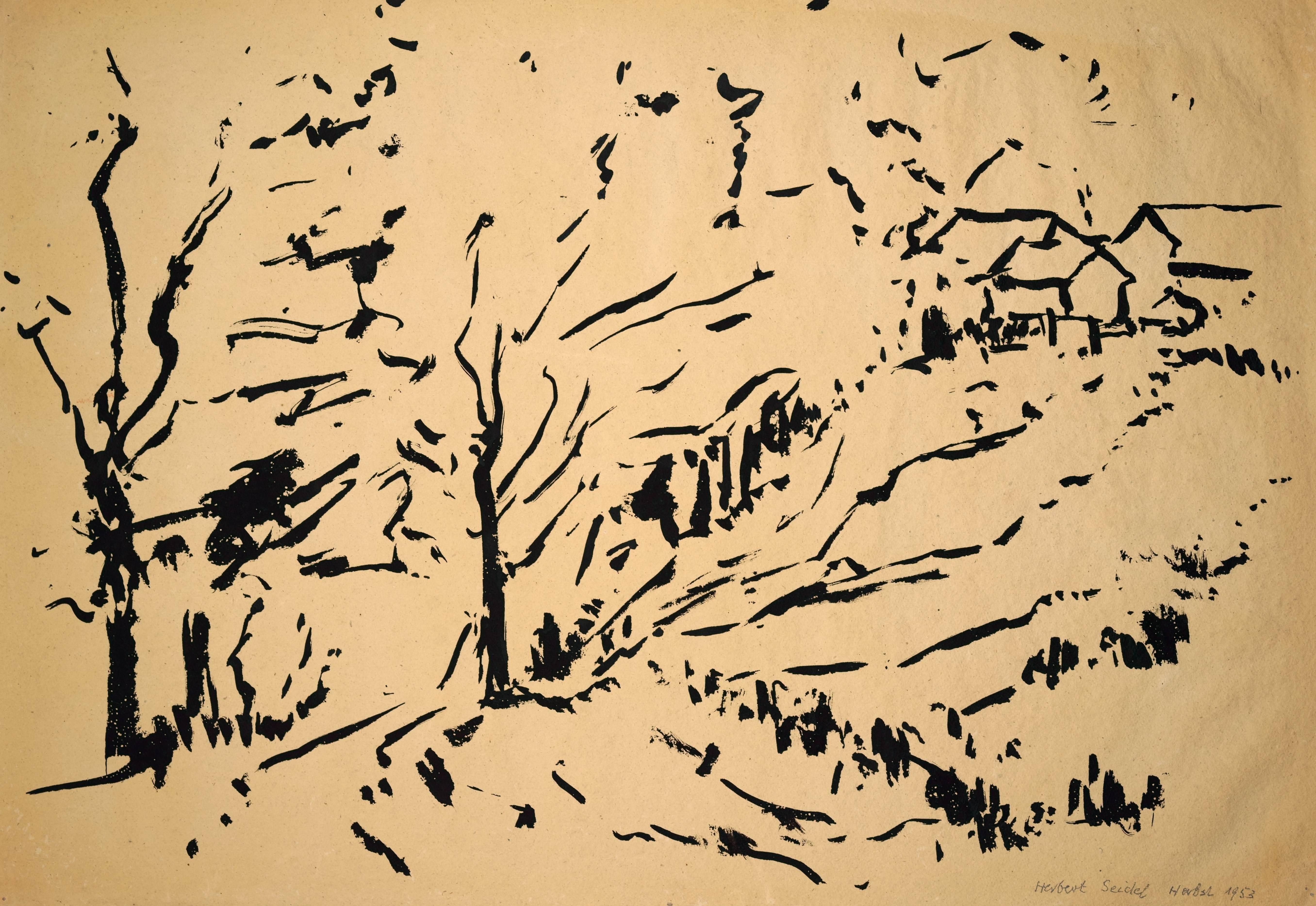 Otoño verso Paisaje de verano / - Paisaje imaginado - - Art de Herbert Seidel