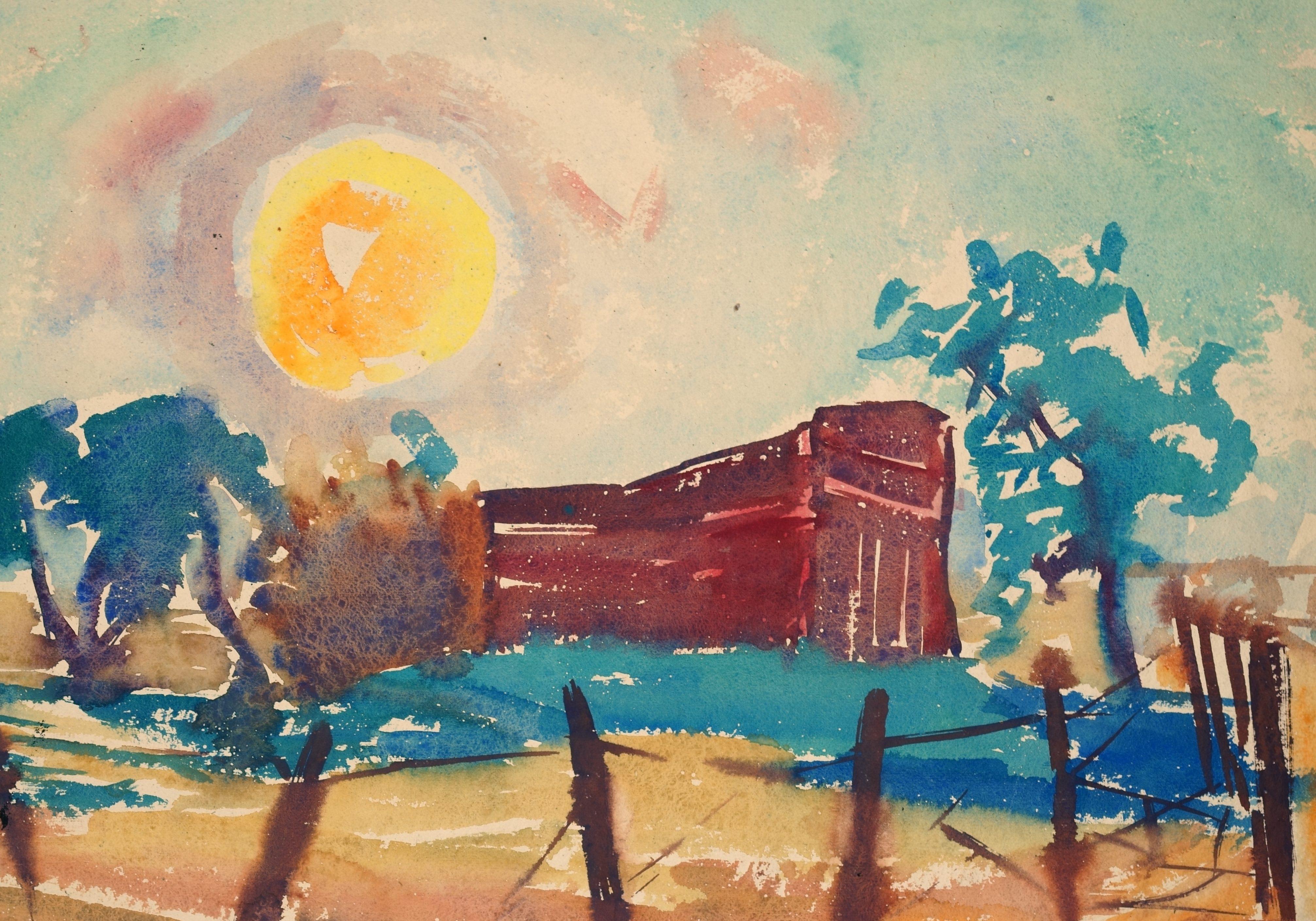 Otoño verso Paisaje de verano / - Paisaje imaginado - en venta 3