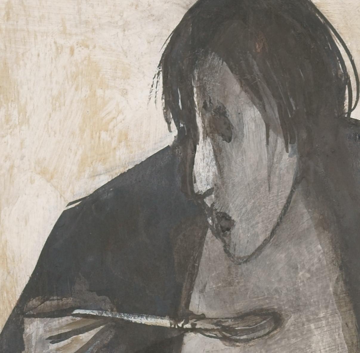 Woman eating / - Interior Pictures - - Realist Art by Ruth Schloss