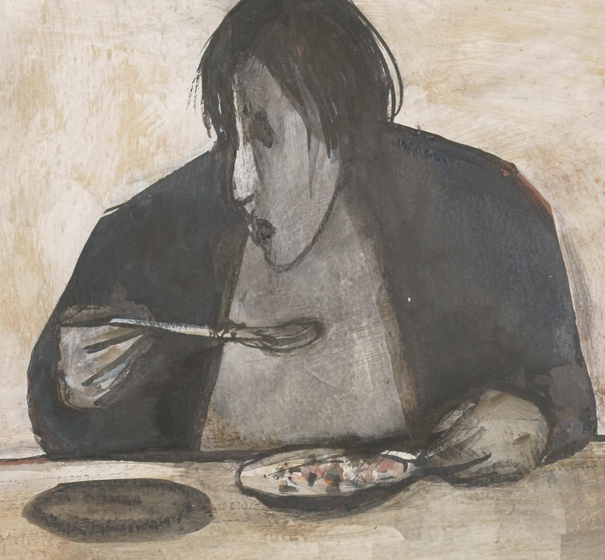 Woman eating / - Interior Pictures - - Art by Ruth Schloss
