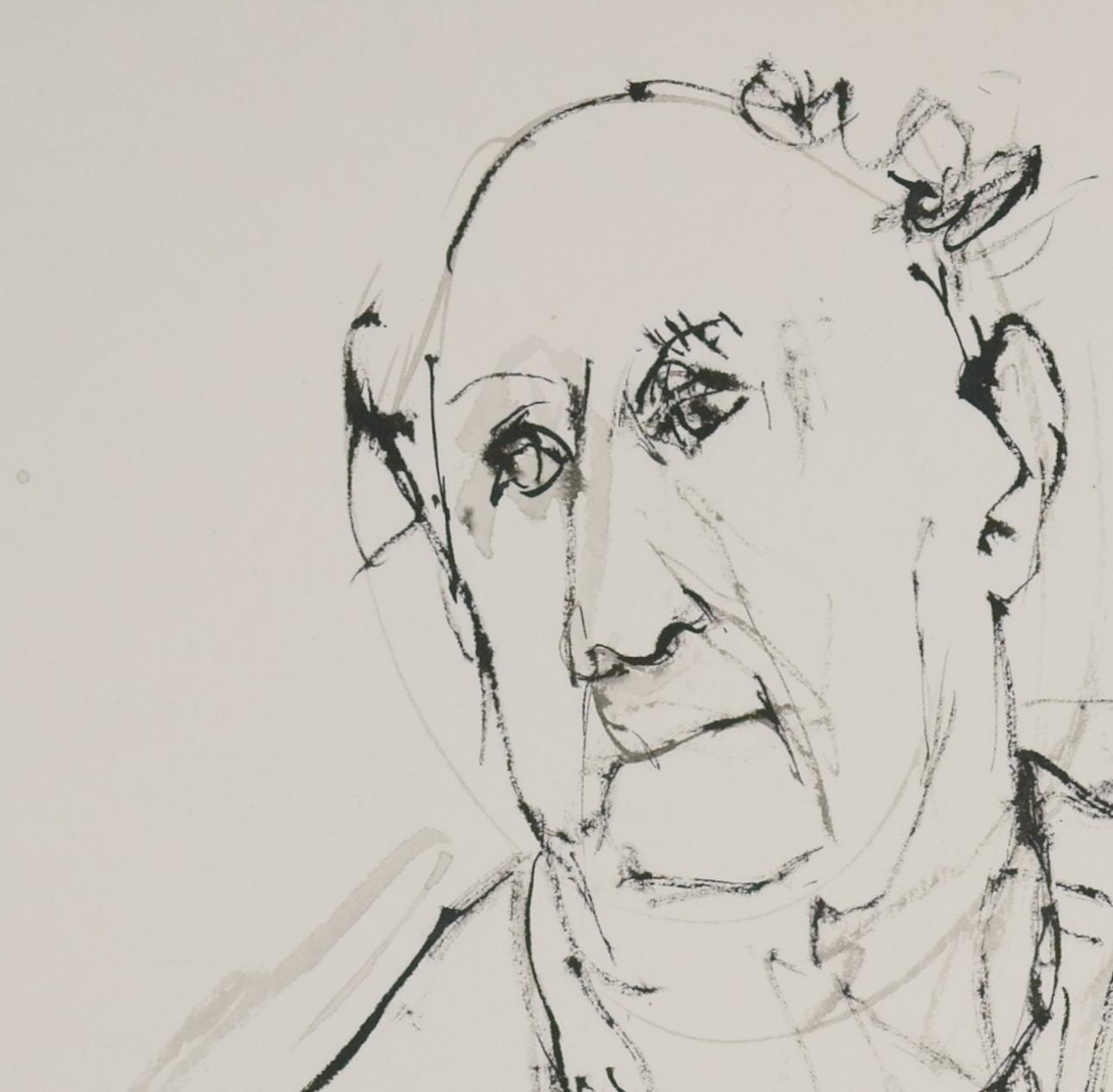 Contemplating old man / - The View into Life - - Realist Art by Ruth Schloss