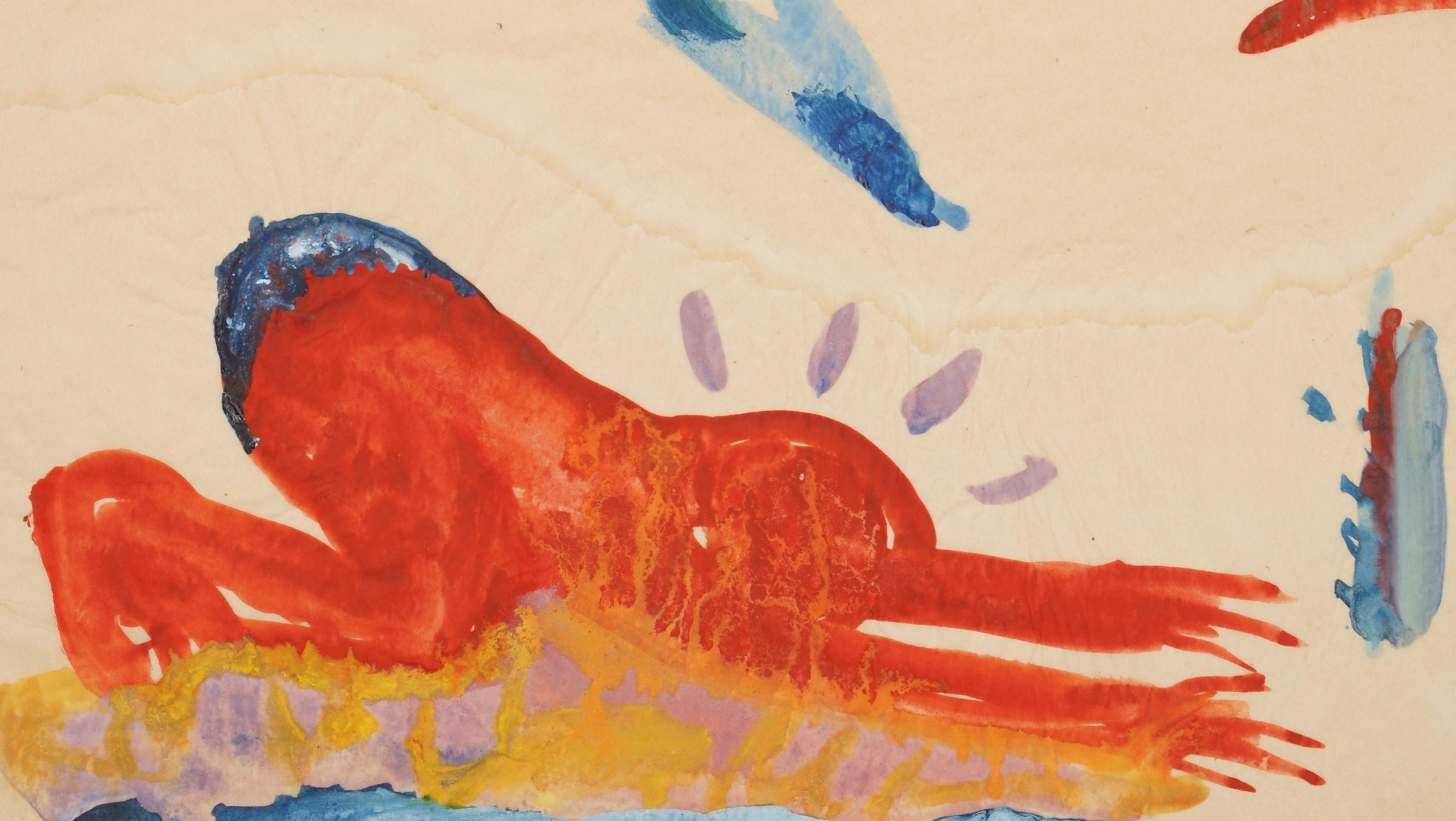 Figurative Composition / - Expressive Signs - - Abstract Expressionist Art by Max Neumann