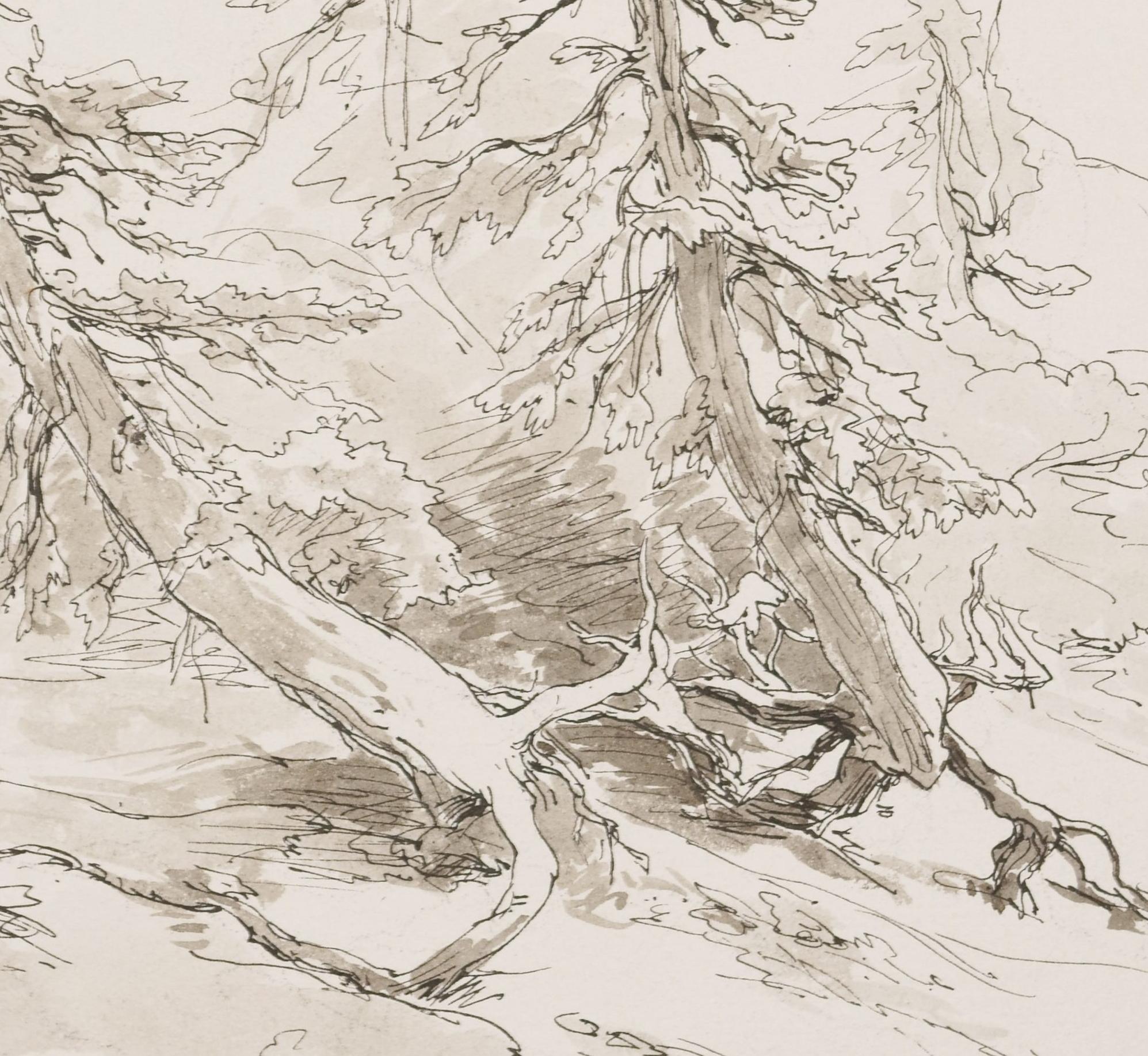 Bosque / - El drama interior del paisaje - - Landscape Art Beige de Eduard Peithner von Lichtenfels