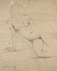 Female Nude, c. 1930 / Art deco nuditiy by an artist from Worpswede