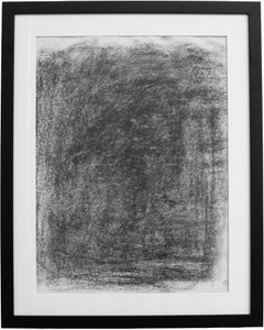 Abstract Charcoal on Paper Drawing Black Frame