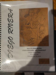 Sketch for mural stock exchange San Francisco.