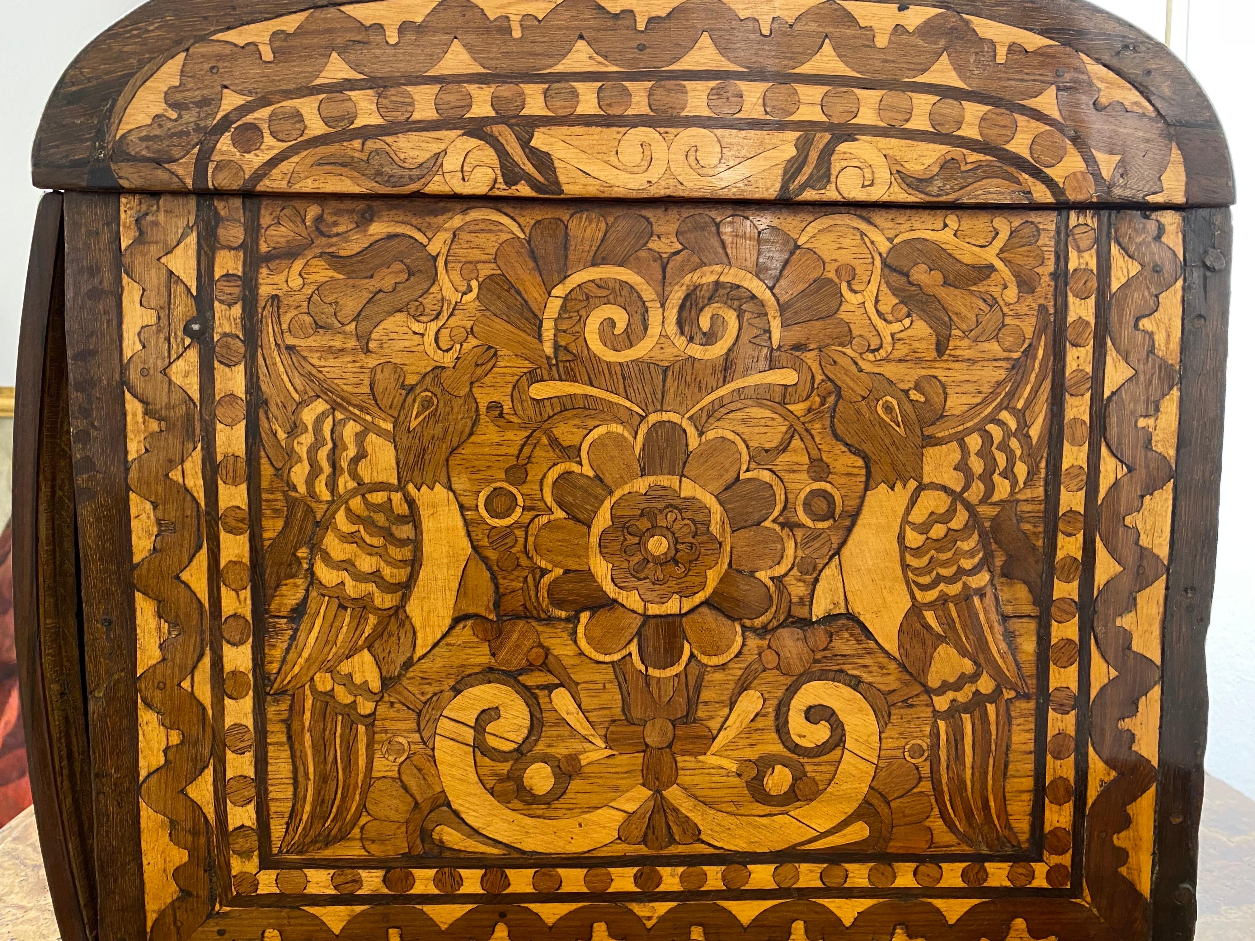 Mexican Marquetry casket.
Oaxaca 17 century.