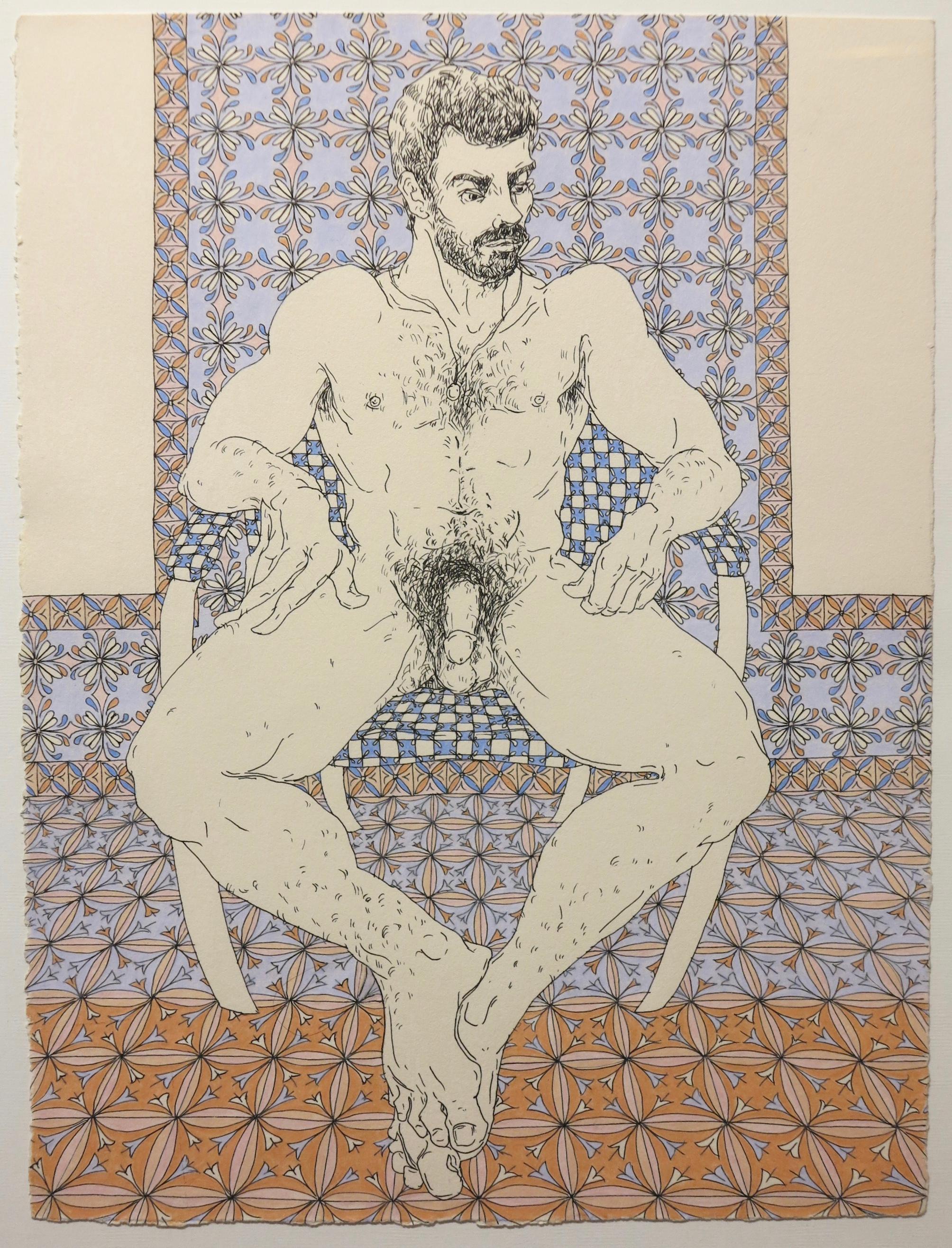 Brian Stremick Figurative Art - Male Nude