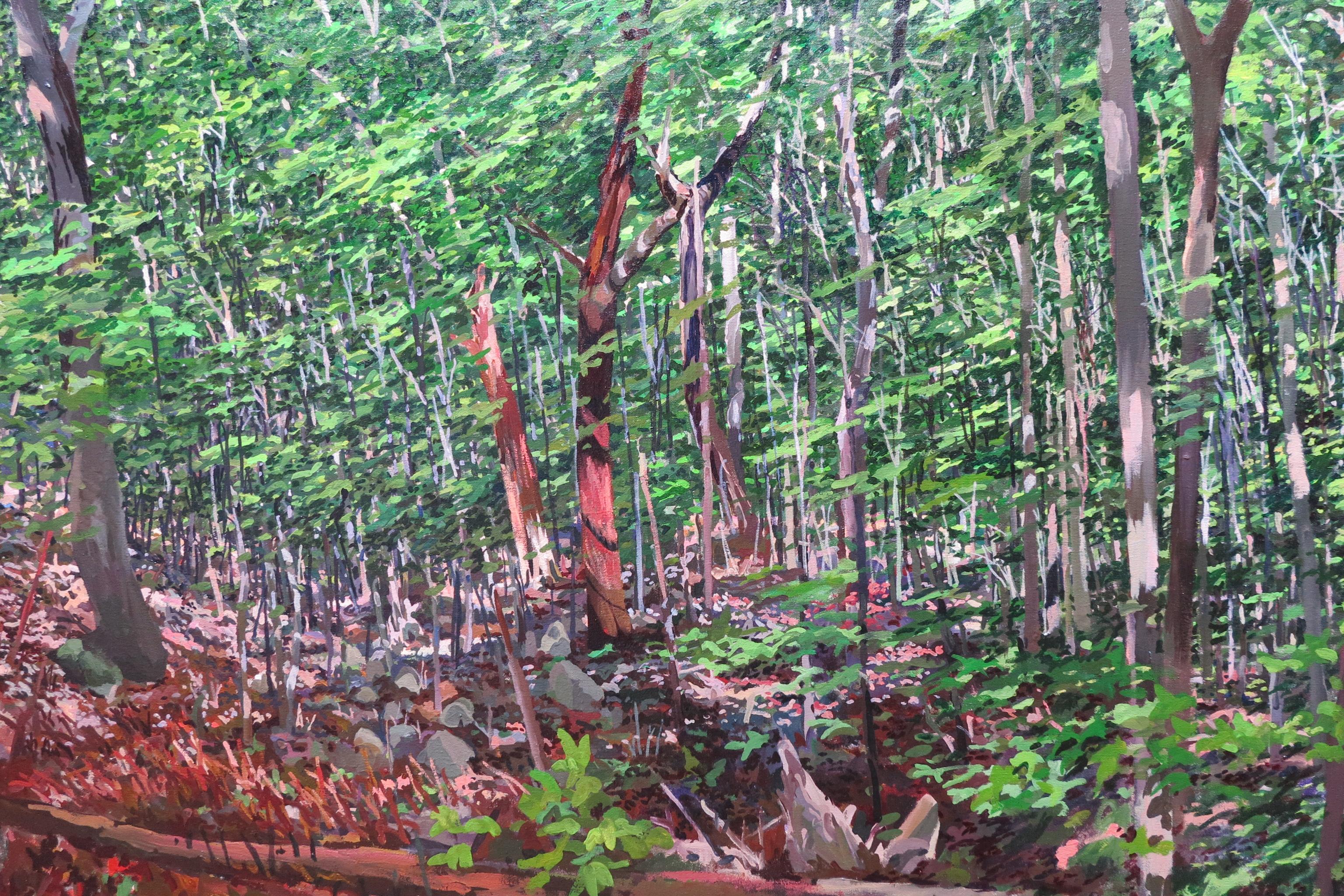 Wolf Pond Hollow III - Photorealist Painting by Johnson Hom