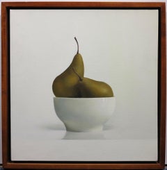 On White #3 (Pears Still Life fruit painting)