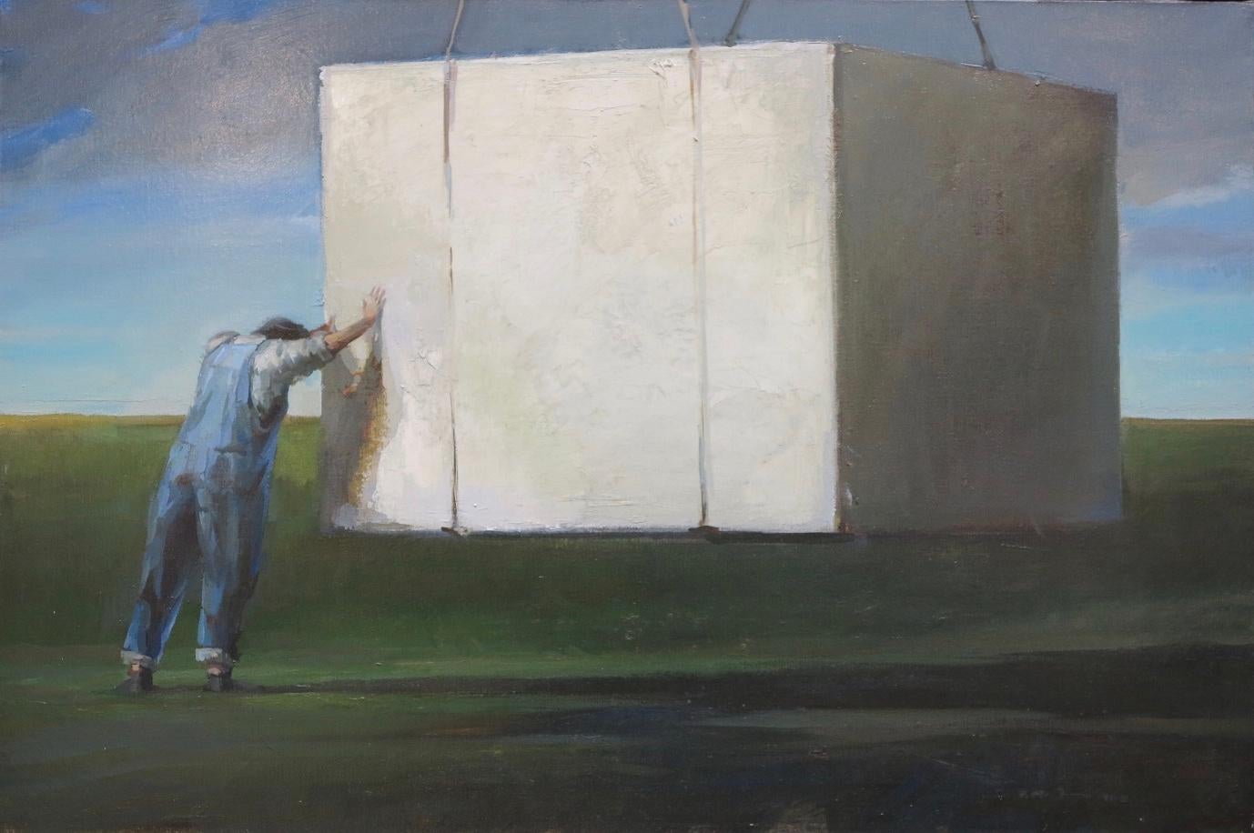 Douglas Martenson Landscape Painting - Suspended Block