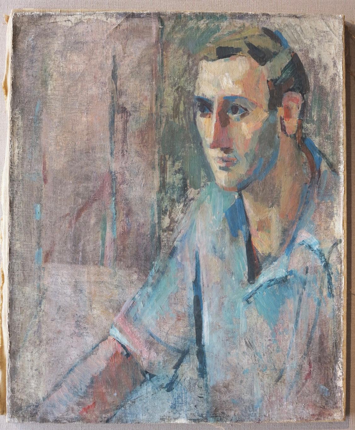 Portrait of a Man, Yaddo  - Painting by Rosemarie Beck