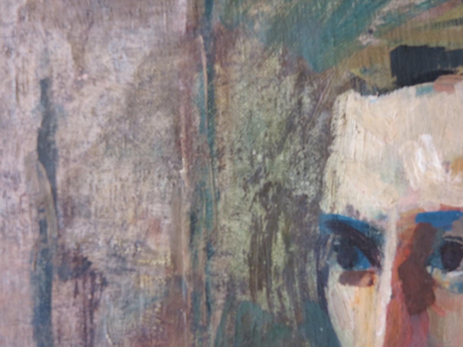 Portrait of a Man, Yaddo  - Abstract Painting by Rosemarie Beck