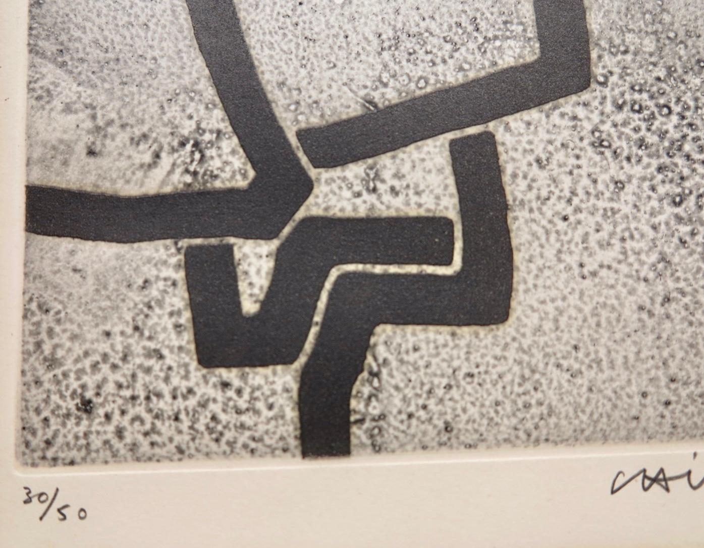 Untitled (minimalist composition) - Minimalist Print by Eduardo Chillida