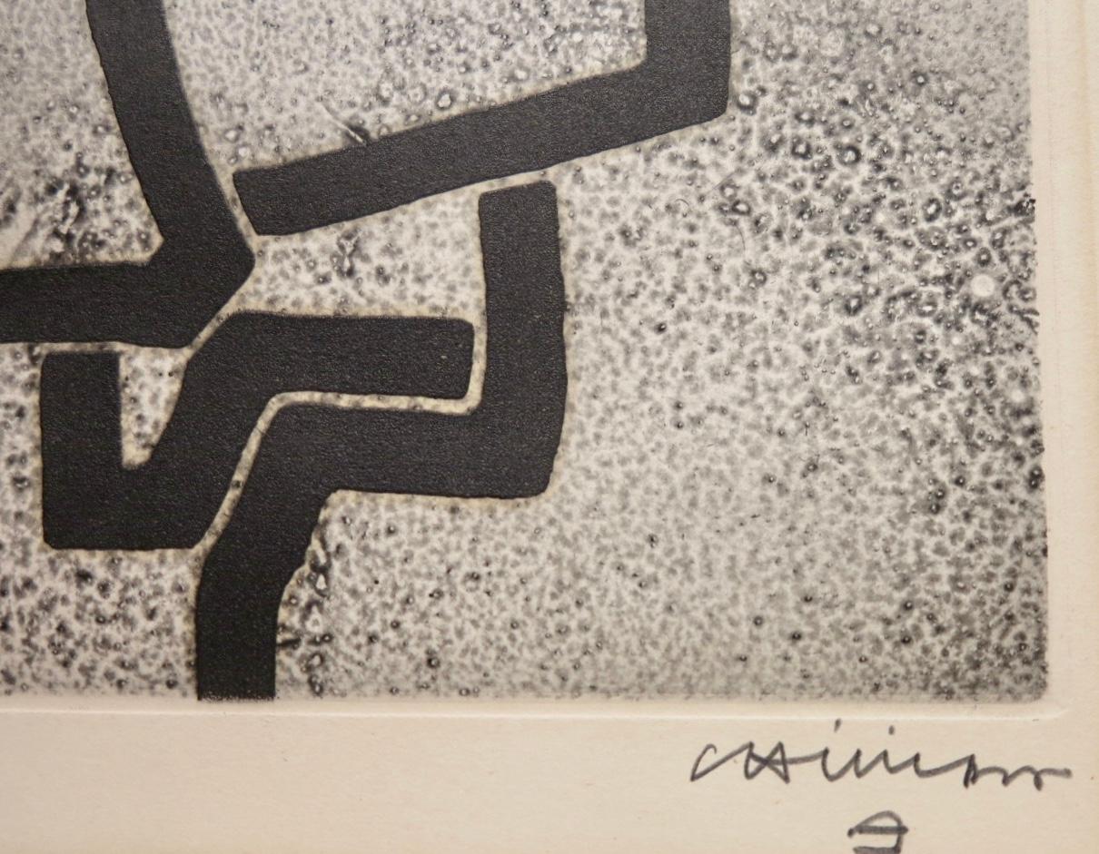 Untitled (minimalist composition) - Print by Eduardo Chillida