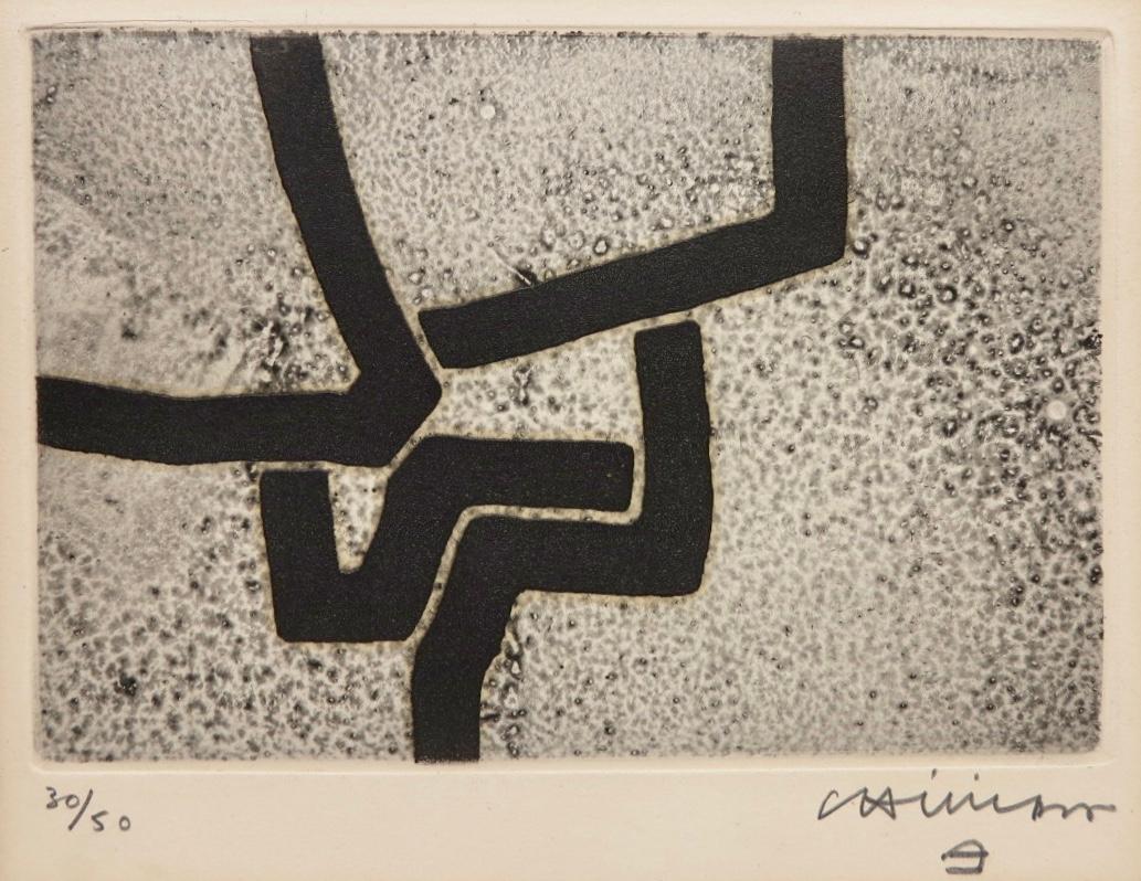 Eduardo Chillida Abstract Print - Untitled (minimalist composition)