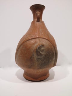 Chimu c.1100 Peruvian terra-cotta portrait face vase vessel Peru