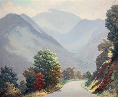 Vintage Mount Le Conte (Smoky Mountains Tennessee Landscape Painting)