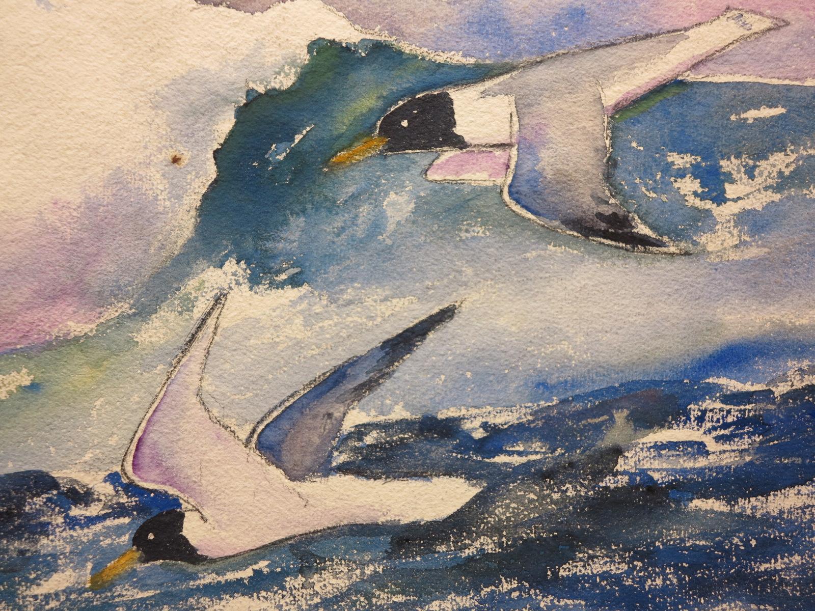 Seagulls nautical Gulls seascape paintings 1