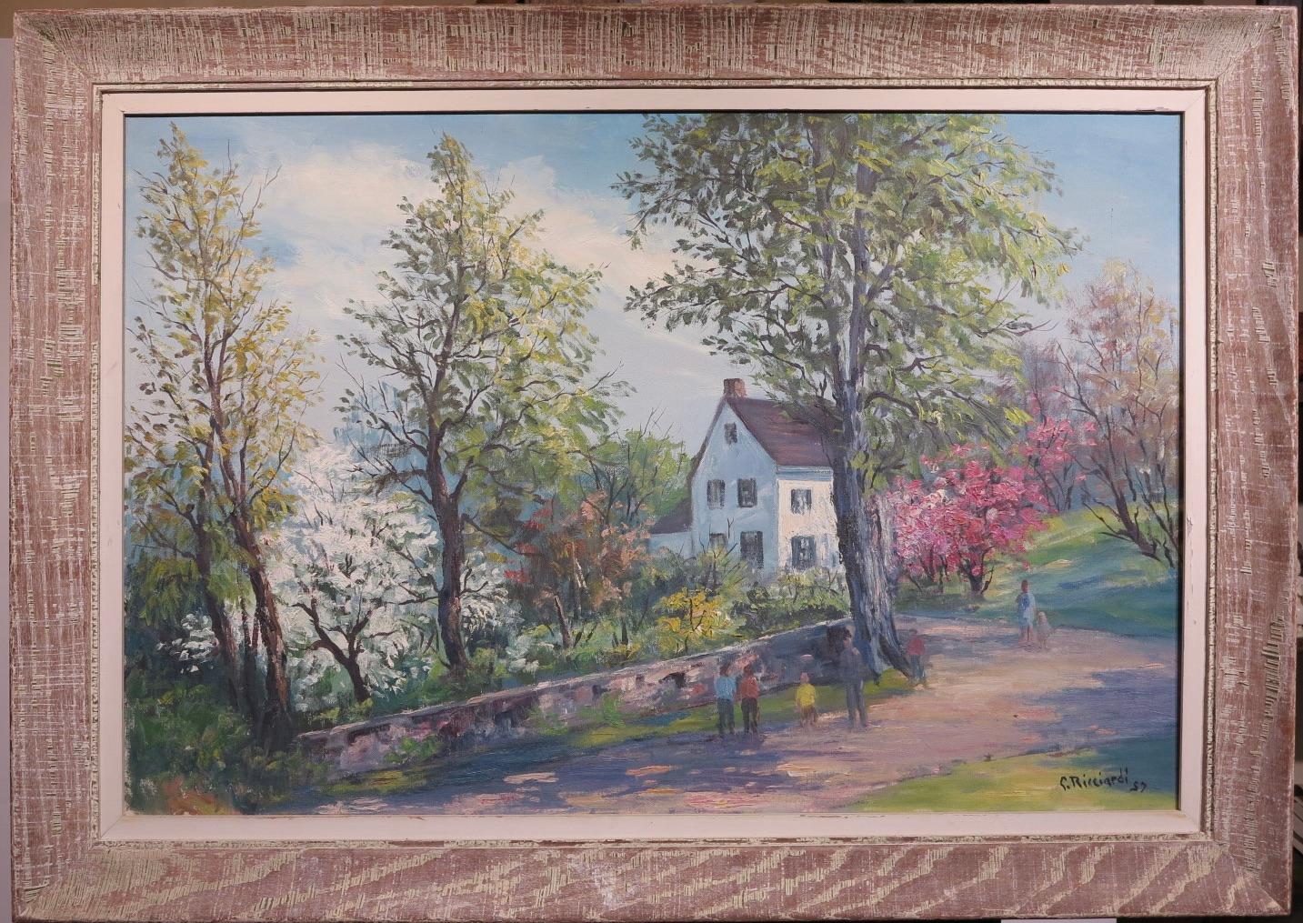 Wissahickon Philadelphia Landscape (PA Impressionist painting) - Painting by Cesare Ricciardi