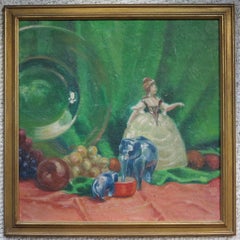 Still Life with Glass Plate and Figurines