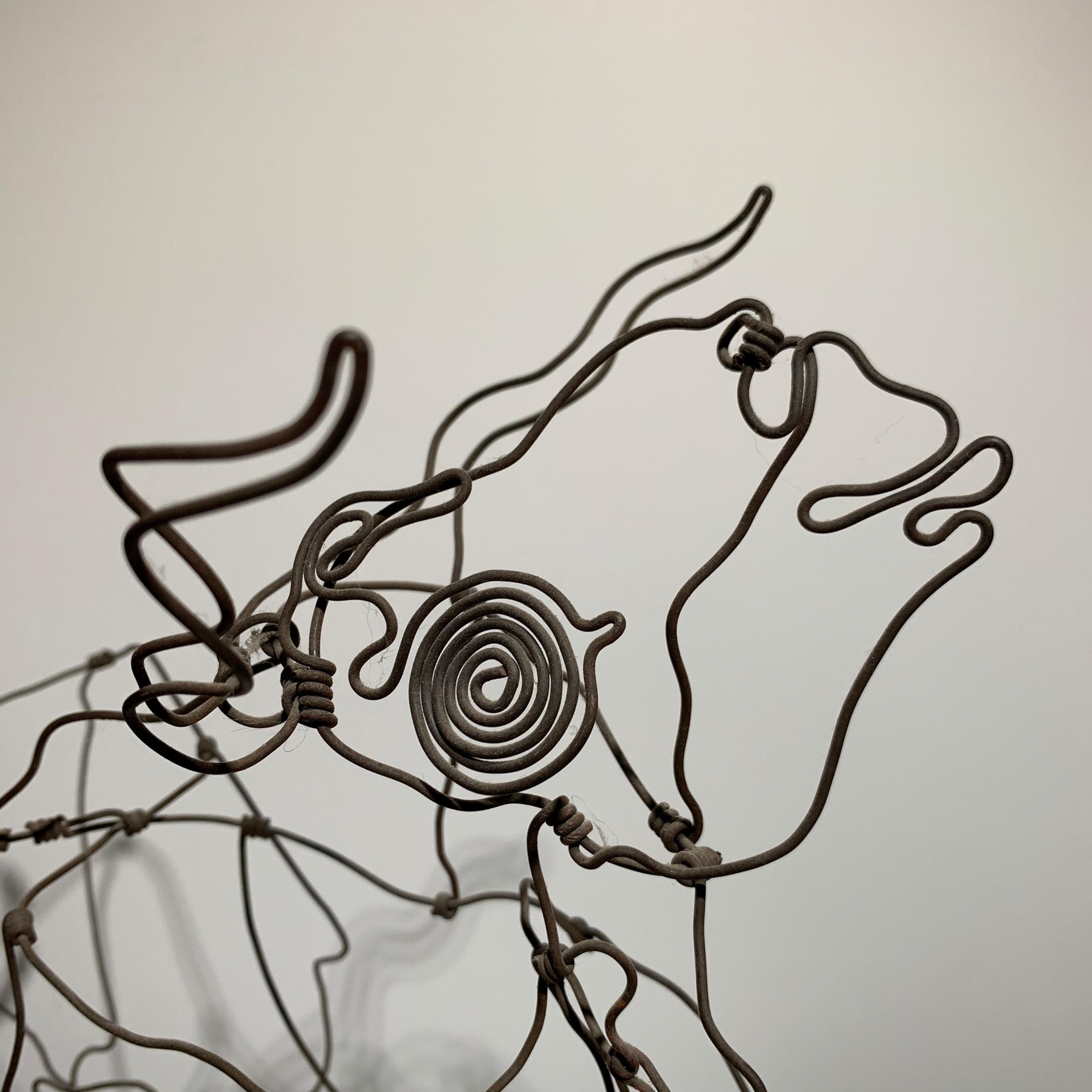 rose wire sculpture