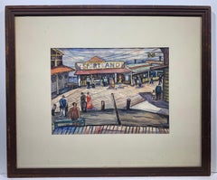 Amusement Pier (WPA era Social Realist painting)