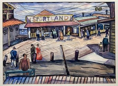Amusement Pier (WPA era Social Realist painting)