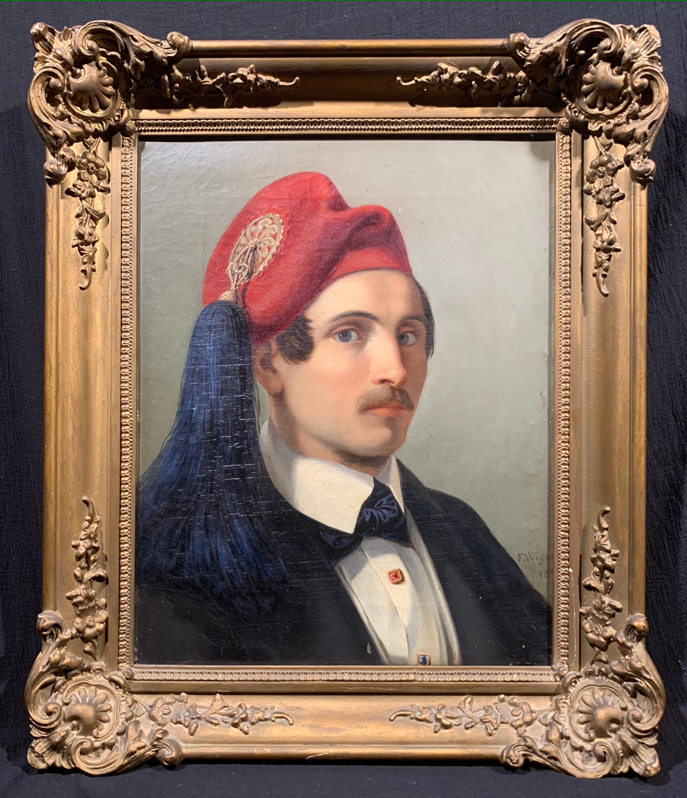 Friedrich Wigand Portrait Painting - Portrait of a Young Man (Russian male portrait)