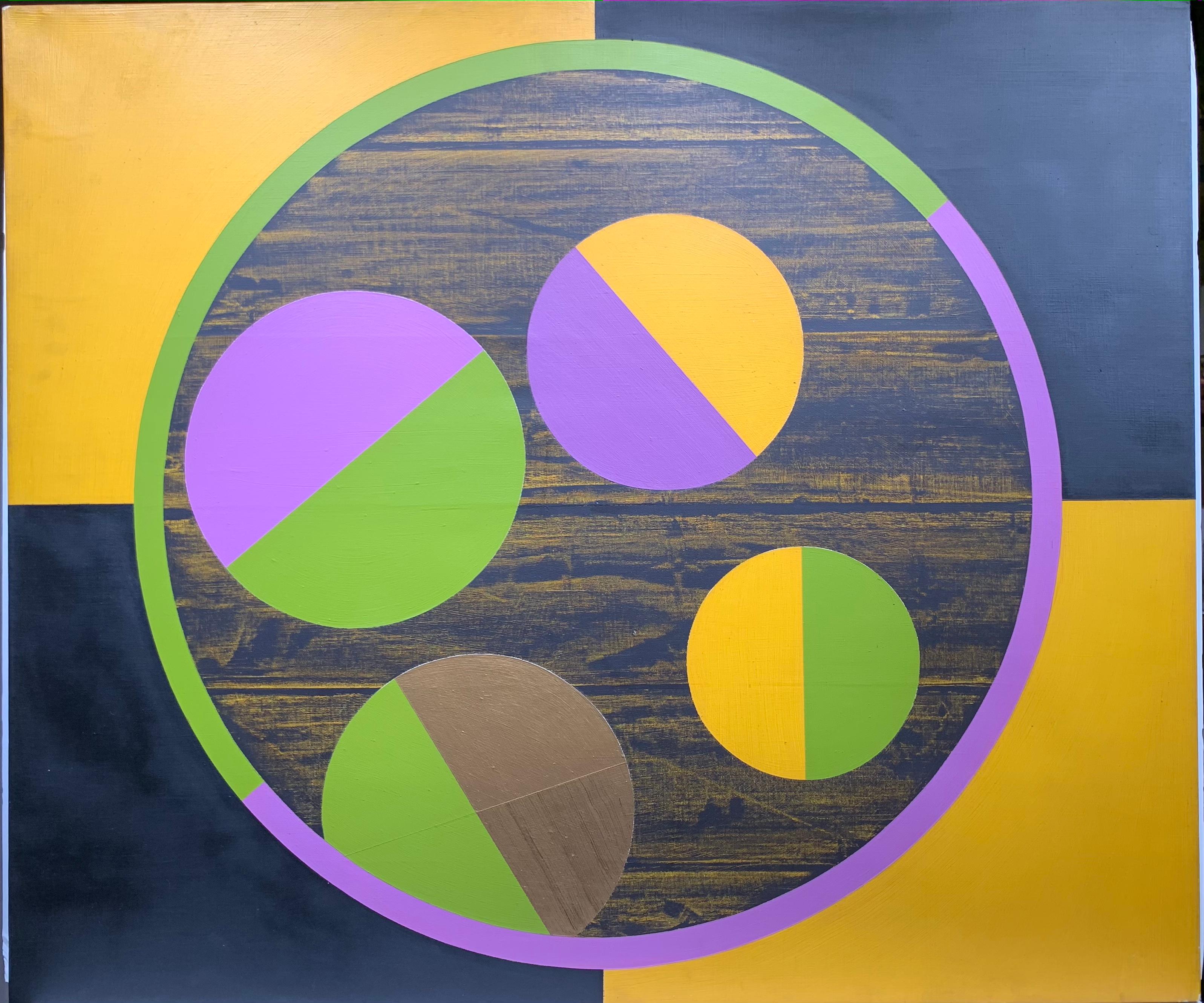 Anthony Krauss Abstract Painting – Ohne Titel (Hard-Edge Geometrisches abstraktes Gemälde)