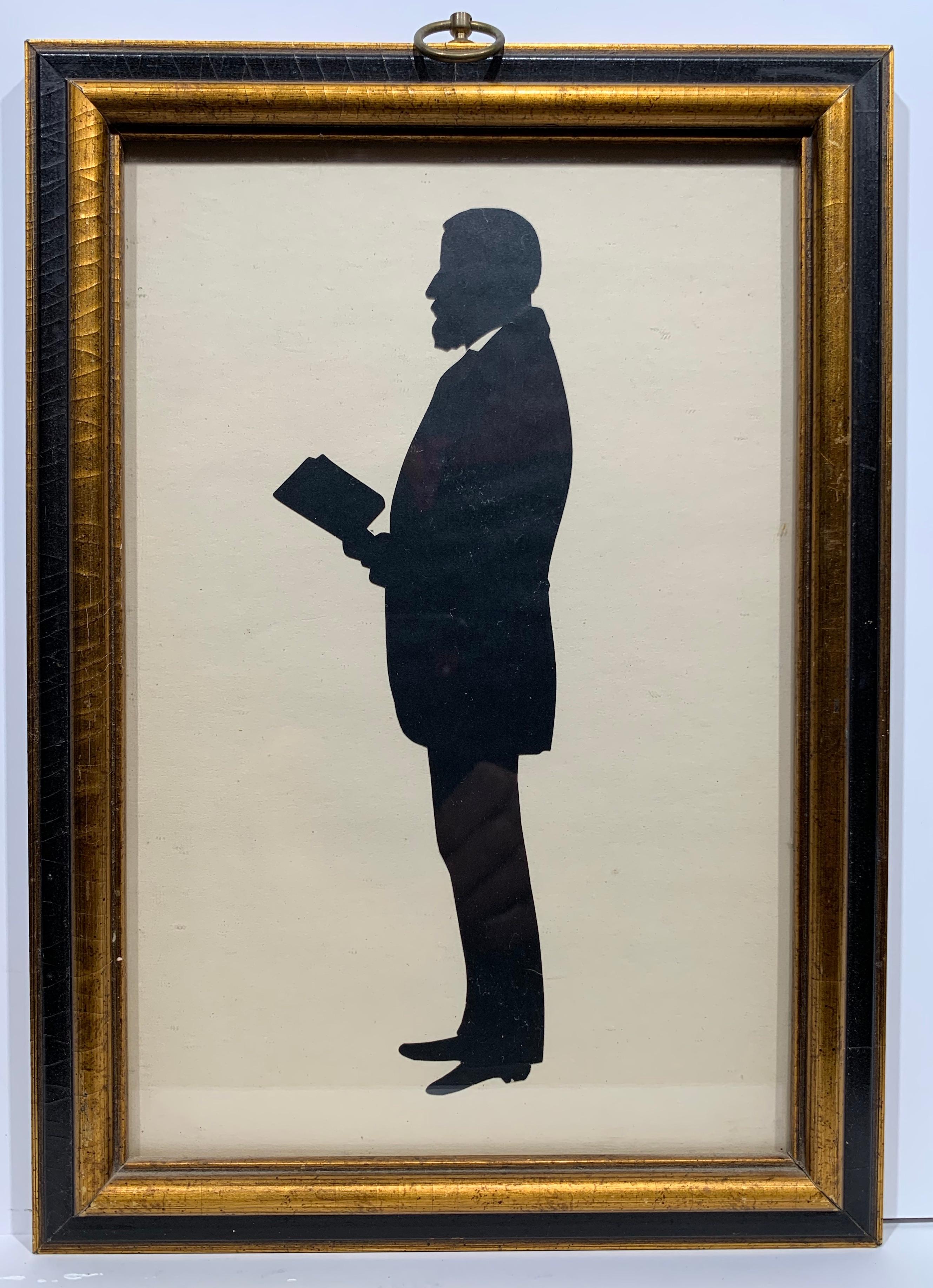 Edwardian Silhouette (Man w/ book) - Art by Unknown